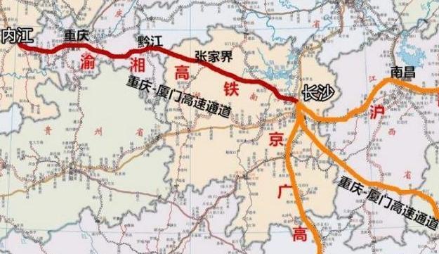 很多观光名城建设了高铁这一特别的渝湘高铁,这条高铁一共消耗了535