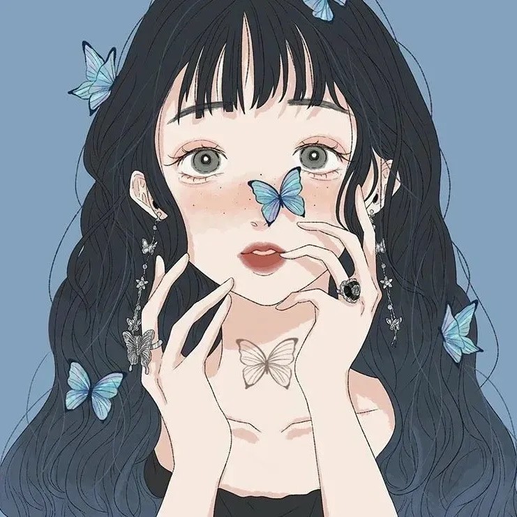 甜美头像一个人送走日落星光会盛你满怀
