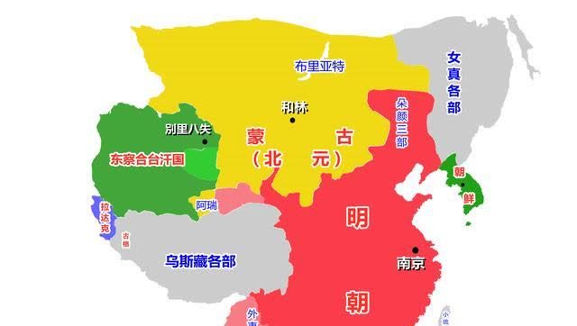 从地图看明朝疆域变迁抛开地图开疆200多年的分裂清晰可见