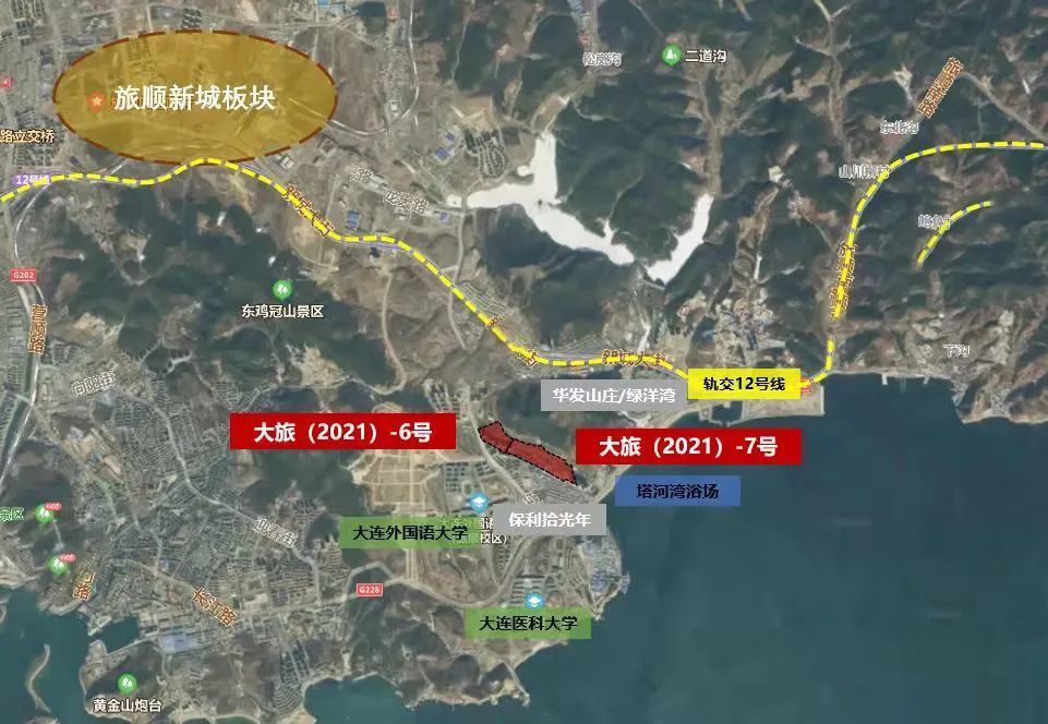 该地块坐落于旅顺大学城板块,距离12号线塔和湾地铁站约有3.
