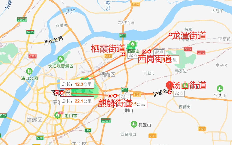 在江宁的方案里,提到了14号线经过汤山和麒麟街道.