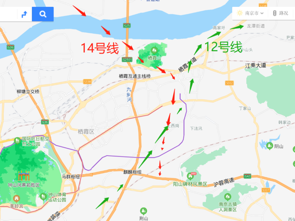 国土空间规划中也提到了宁和城际s3号线,确实没有来紫核,而是去了湖熟