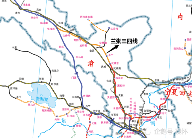 兰张三四线第9条是兰张三四线:其中中川机场至武威段已经处于全面