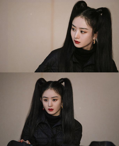 赵丽颖化身"暗夜小魔女,双马尾发型古灵精怪,俏皮又不失甜酷