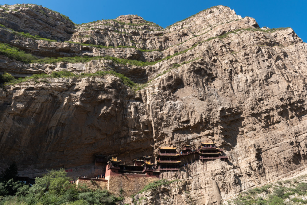 山西悬空寺巧妙利用力学原理建在悬崖上李白曾为其题词