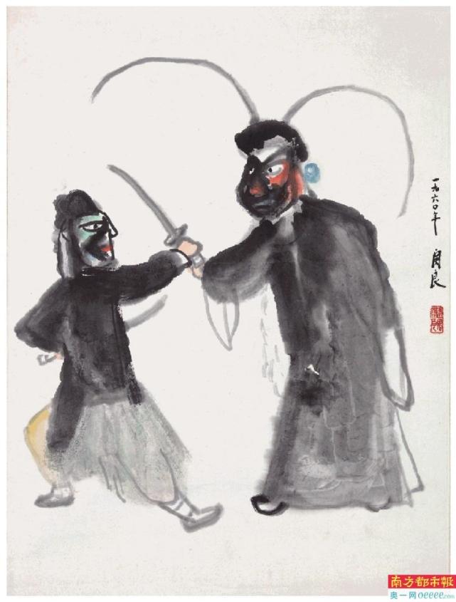 关良“画戏”：百炼钢化绕指柔，大巧若拙戏西东-腾讯新闻