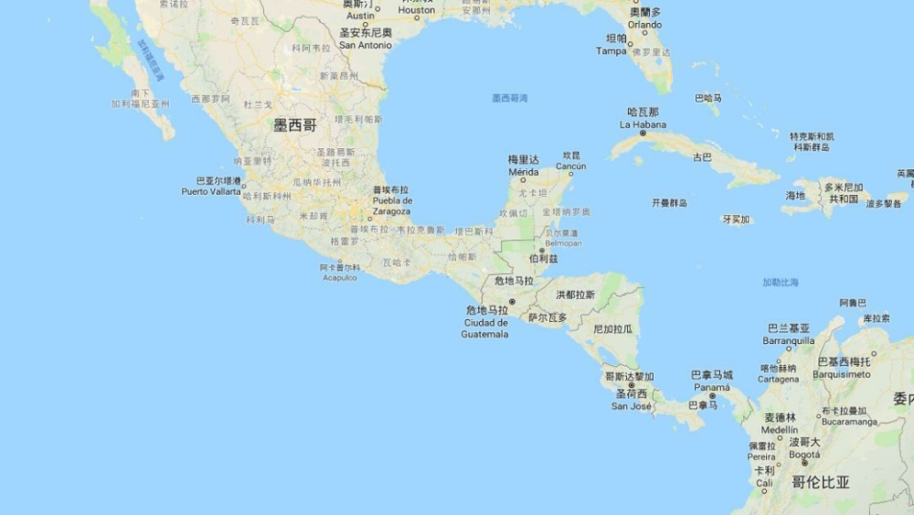 中美洲地图
