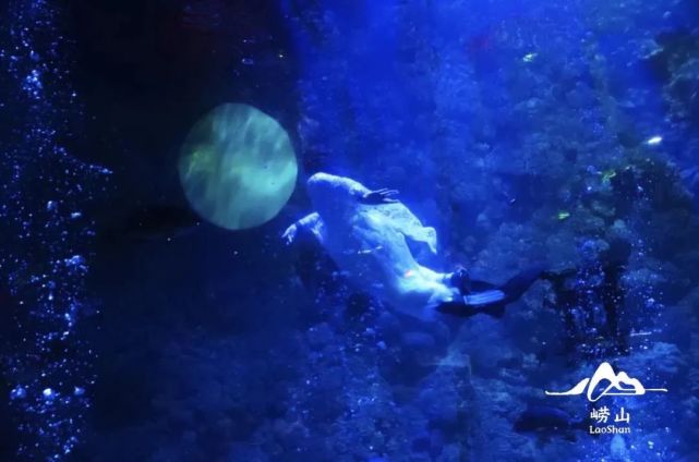 青岛海昌极地海洋公园上演"嫦娥奔月"!