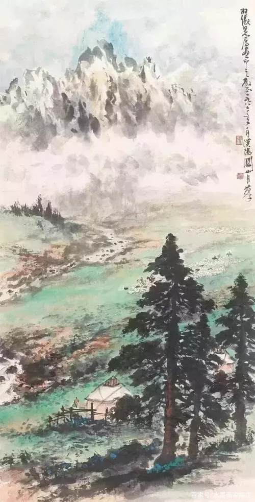 江山如此多娇关山月山水画