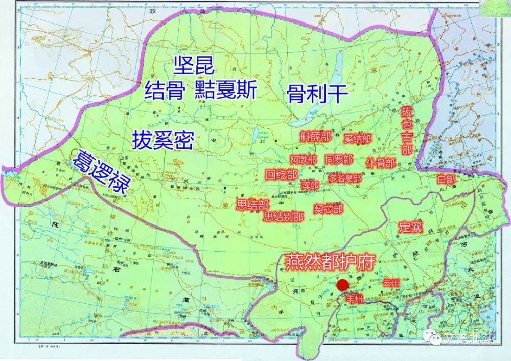 唐朝首次将蒙古高原纳入中国版图然而唐朝并未在漠北驻扎军队