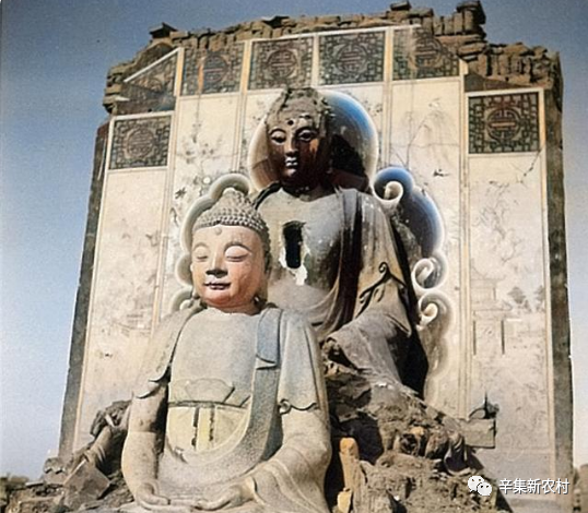 老照片!1941年辛集街景,寨墙,寺庙,集市