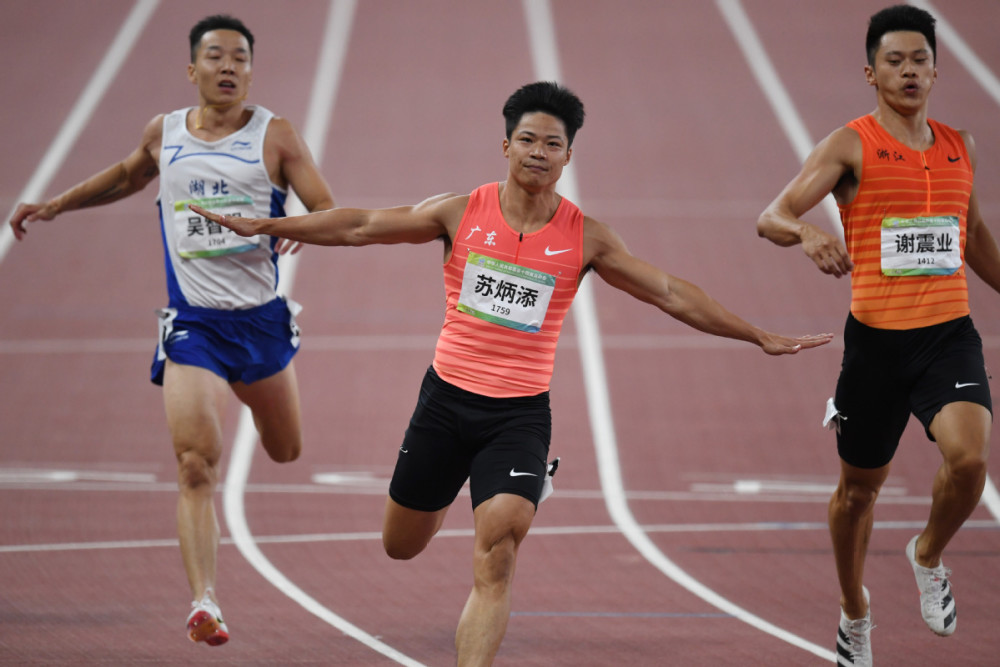 全运会:男子百米决赛 苏炳添夺冠