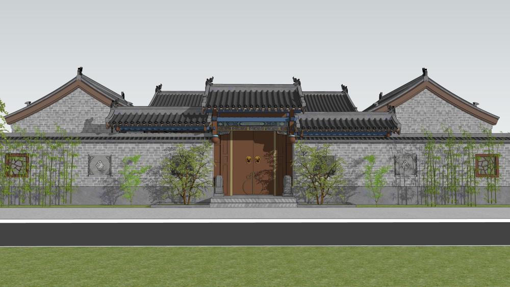 湖南一层传统中式三合院