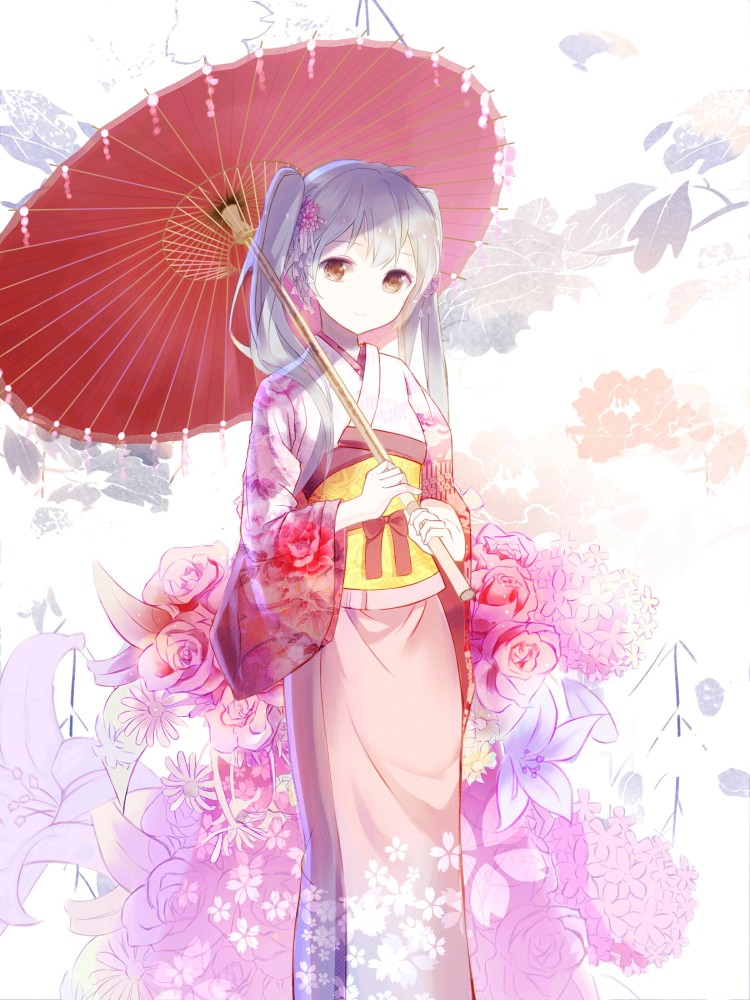 动漫美图 打伞的老婆我真的好爱啊