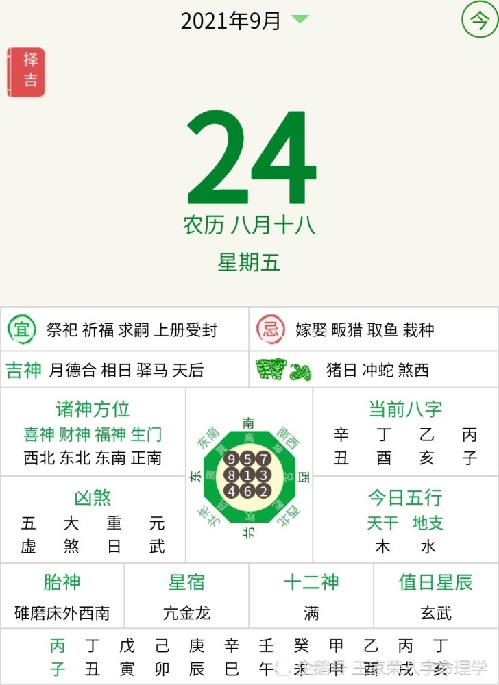 每日生肖运势 查询运程 2021年9月24日