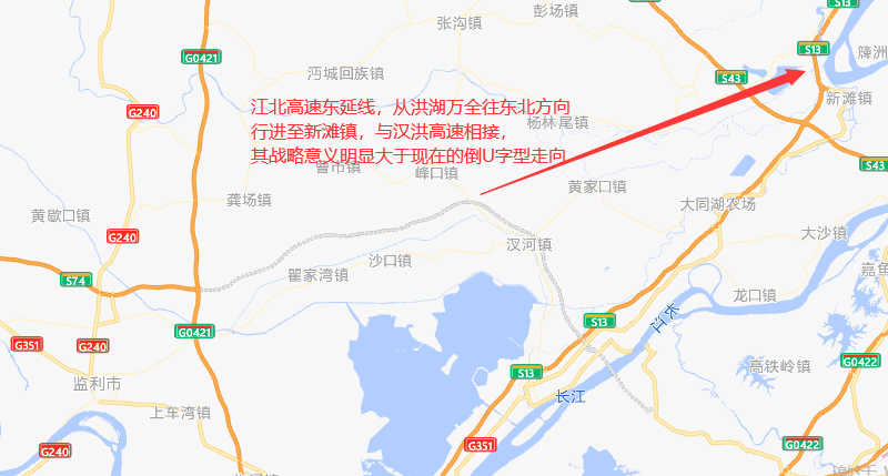 呈倒u字型的江北高速东延线,对监利和江陵等县市的意义在哪里?