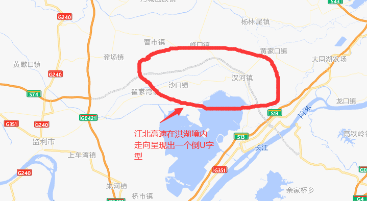 呈倒u字型的江北高速东延线,对监利和江陵等县市的意义在哪里?