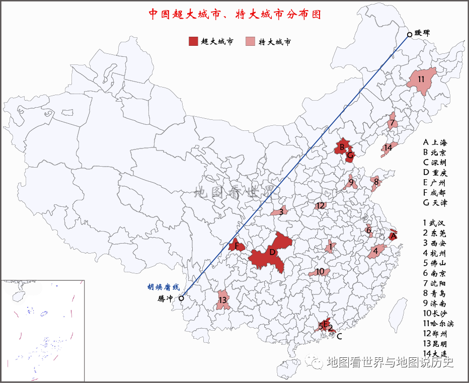 中国城市人口划分_中国人口最密集的城市