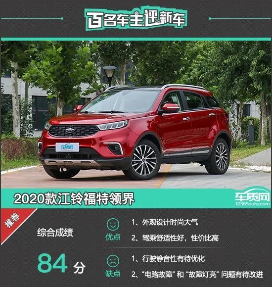 百名车主评新车:2020款江铃福特领界