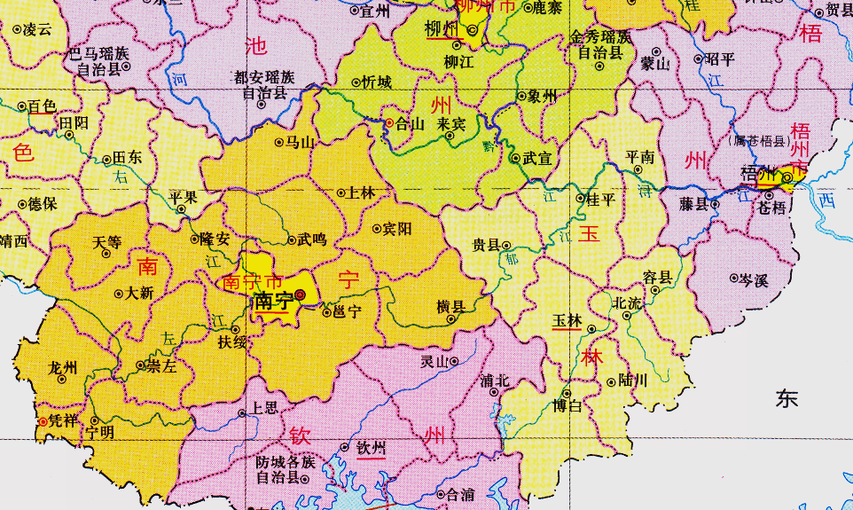 广西的区划调整,14个地级市之一,贵港市为何有5个区县
