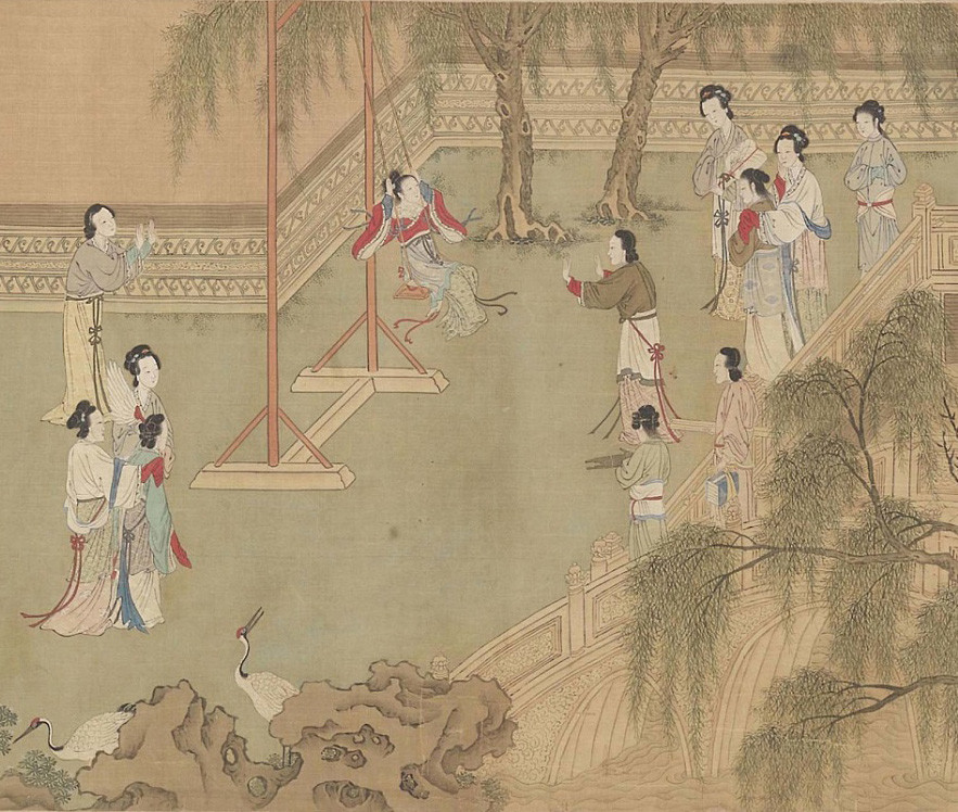 『名画记』仇英《汉宫春晓图》,隋宫百美图,精工都丽