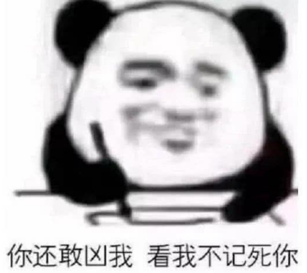 熊猫头表情包:这个人坏坏 记下来