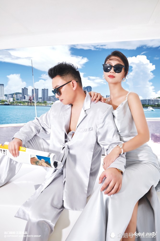 一起扬帆起航,乘风破浪吧,海上游艇与婚纱照太配啦