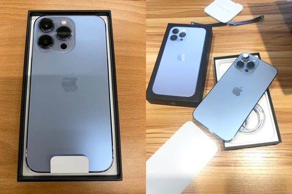 网友分享iphone13promax远峰蓝开箱有点沉