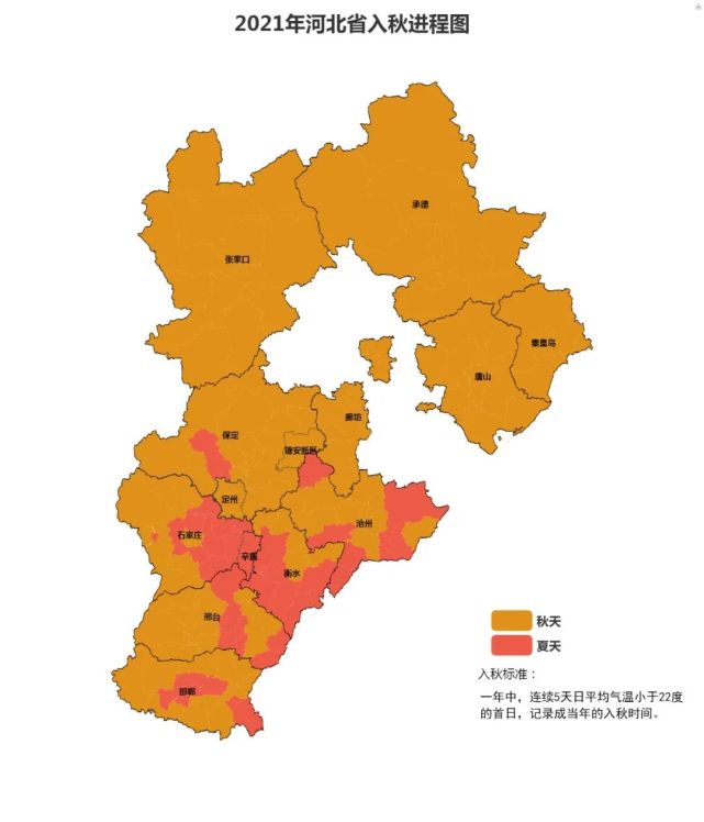 雨水催秋凉,最新入秋进程图,看看你家入秋了吗