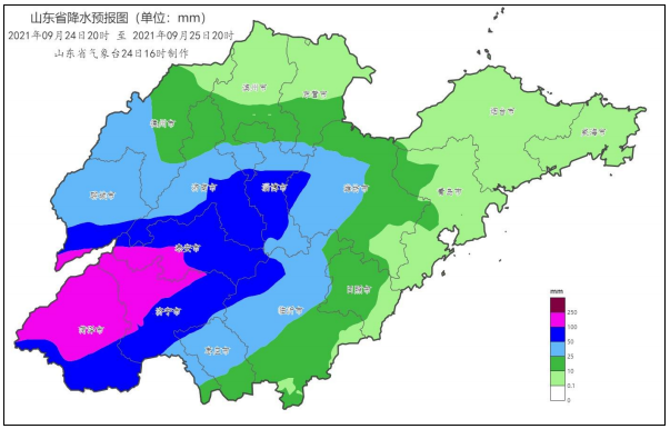 山东省气象局发布重要天气预报