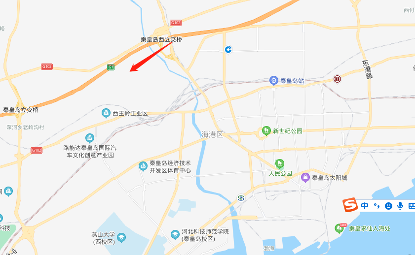 秦皇岛海港区海阳镇,项目东邻大汤河,西至祁连山北路,南起北环路(102