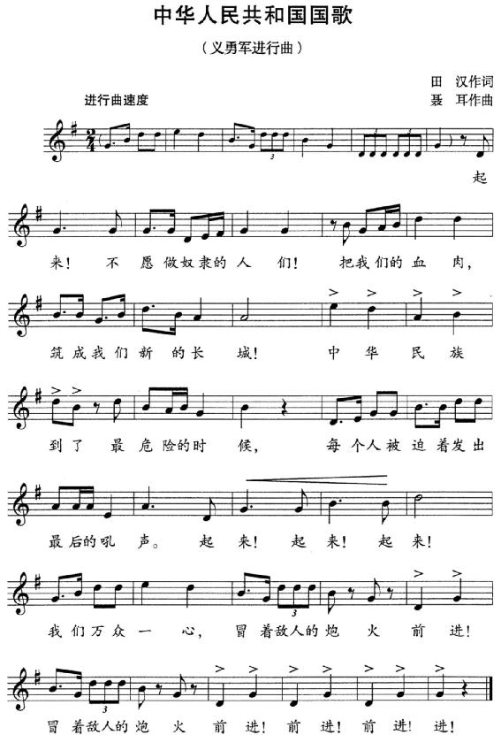第十五条 在公共场合,故意篡改国歌歌词,曲谱,以歪曲,贬损方式奏唱