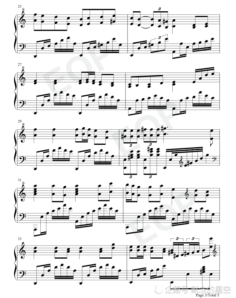 钢琴谱,双手简谱,双版本:邓丽君《漫步人生路》.