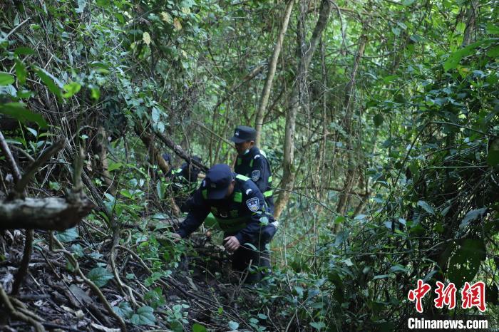 民警翻山越岭开展中缅边境巡逻踏查