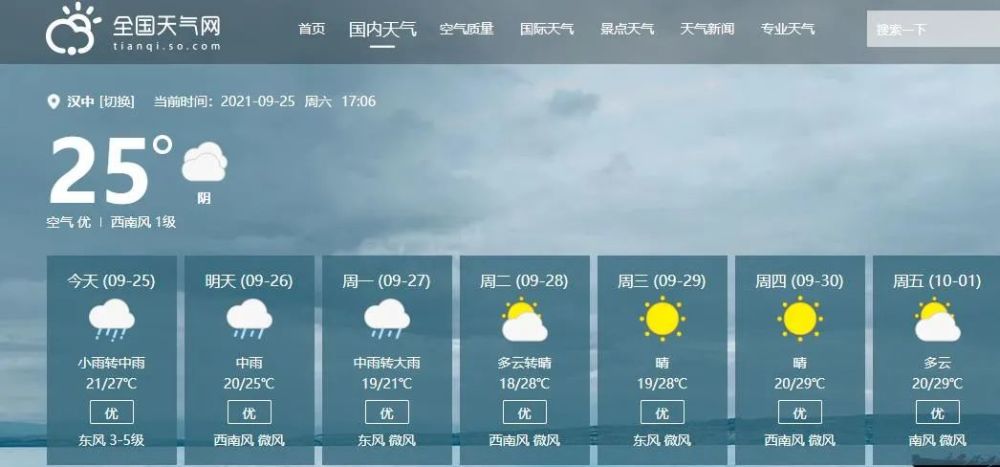 (汉中近日天气:图/天气网)