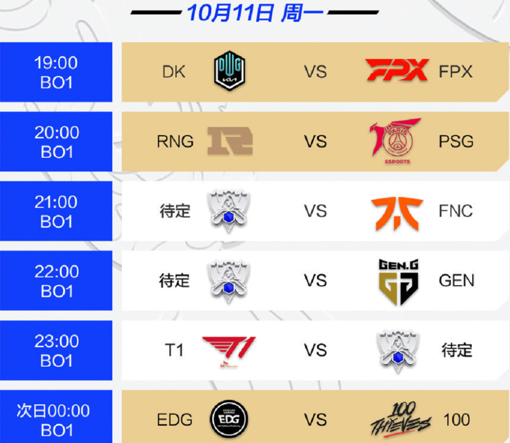 s11赛程视频，s11 赛程表？