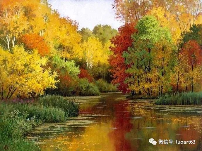 油画中的秋天好美