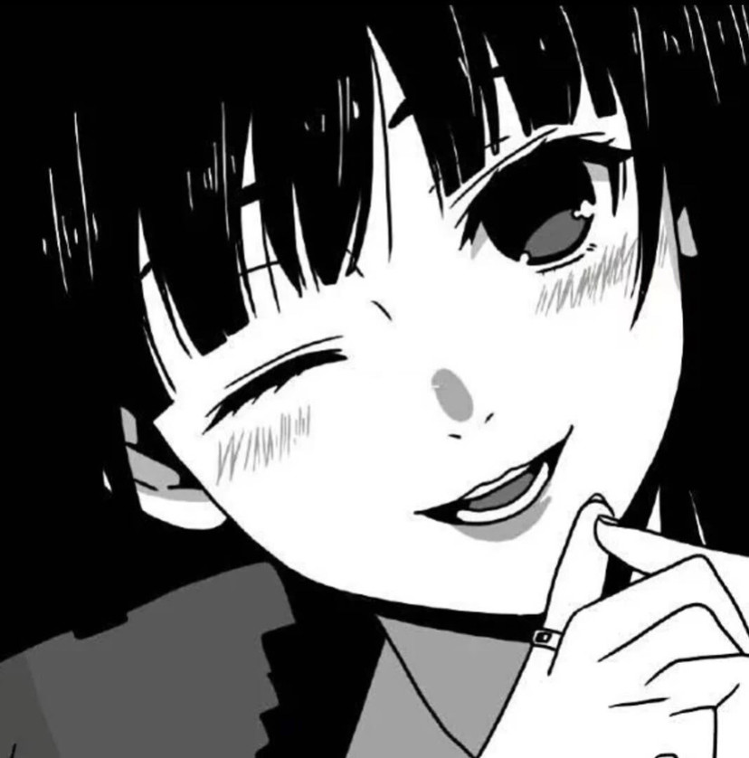 超奈斯的黑白动漫女生头像