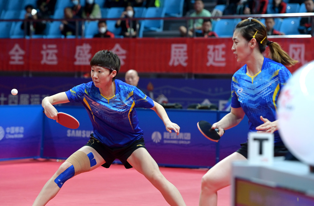 (全运会)乒乓球——女子双打半决赛:王曼昱/车晓曦晋级决赛