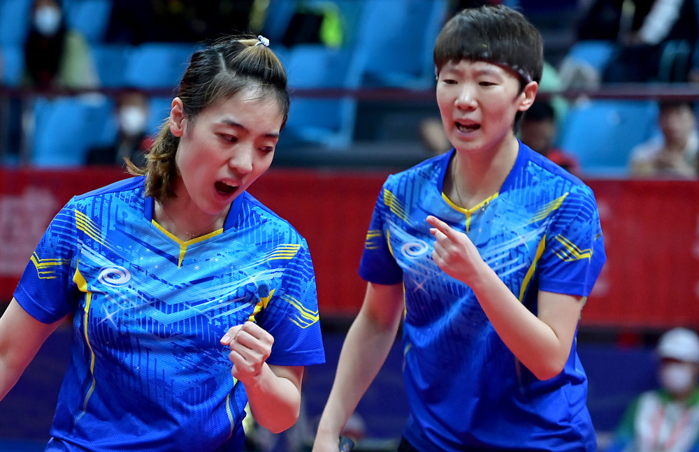 (全运会)乒乓球——女子双打半决赛:王曼昱/车晓曦晋级决赛
