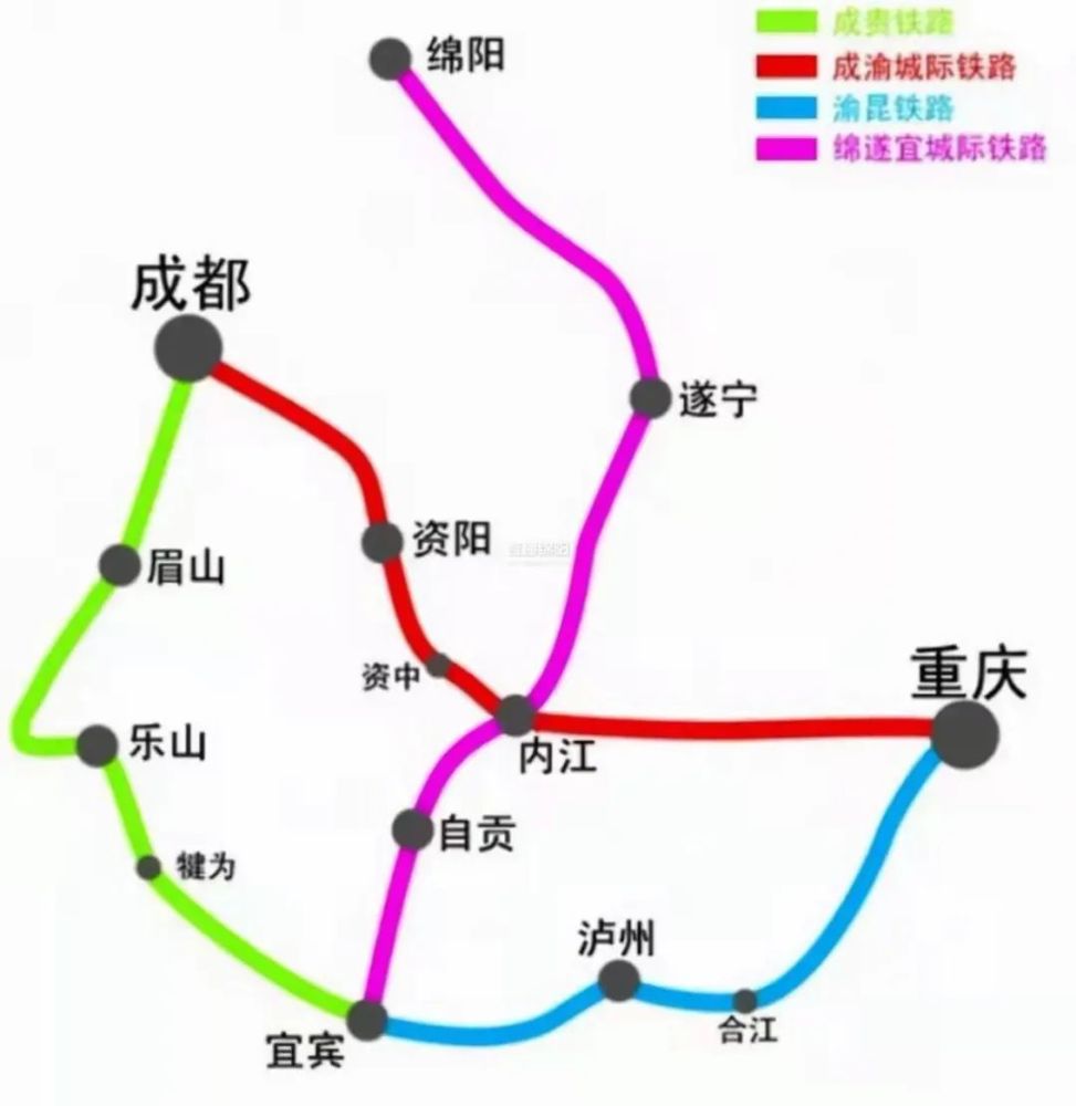 绵阳至遂宁至内江铁路位于四川省东部地区,起于绵阳市,经遂宁市,资阳