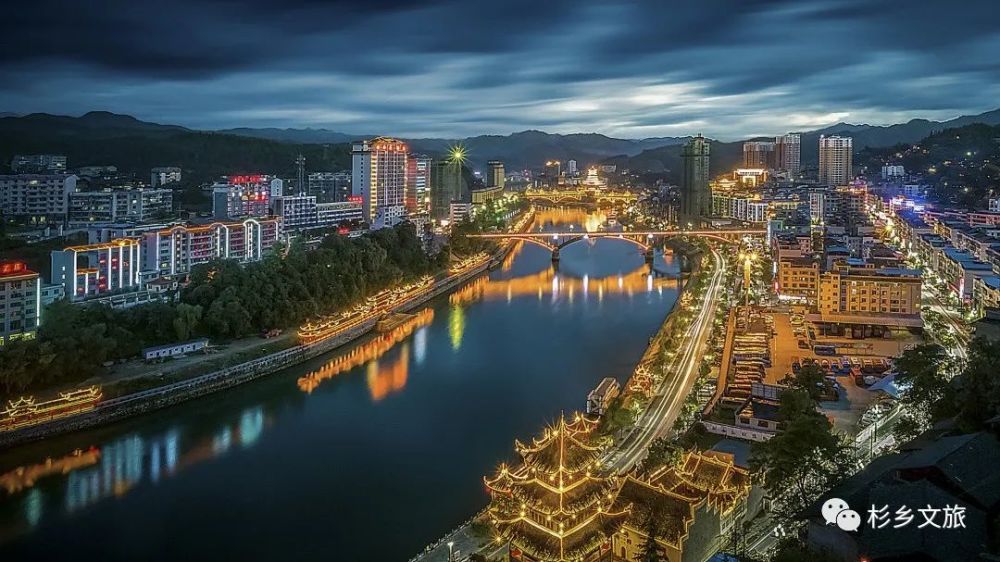 graduation风雨长廊群,锦屏文书特藏馆,国保文物锦屏飞山庙,县城夜景.