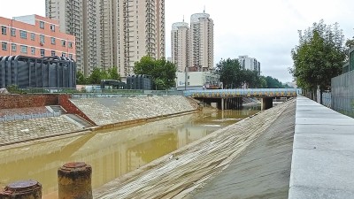 郑州金水河再迎美颜因暴雨引发坍塌的河道护坡已修复