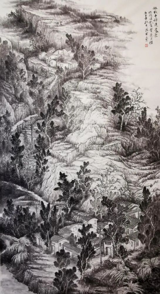 本作品为"佛山对口扶贫协作凉山州题材"系列国画作品的续篇,以生动