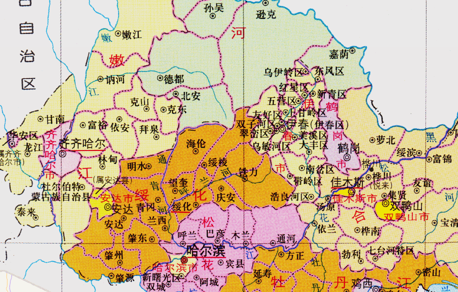 黑龙江省的区划调整,12个市之一,绥化市为何有10个区县?