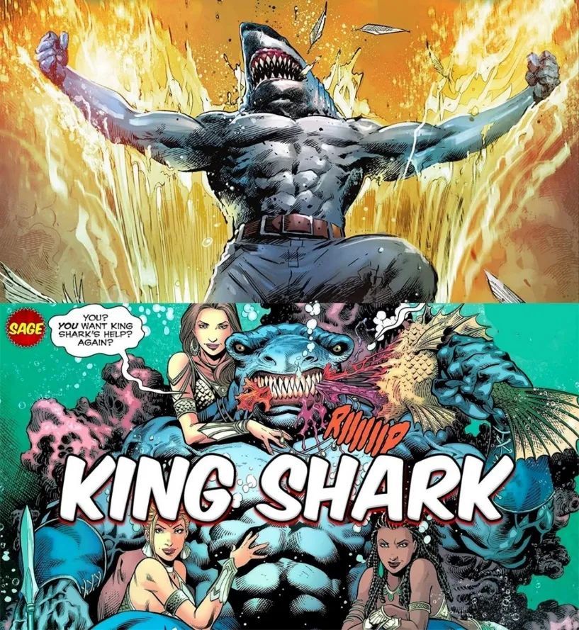 最近上映的新版自杀小队电影《x特遣队:全员集结》中,鲨鱼王也采用了