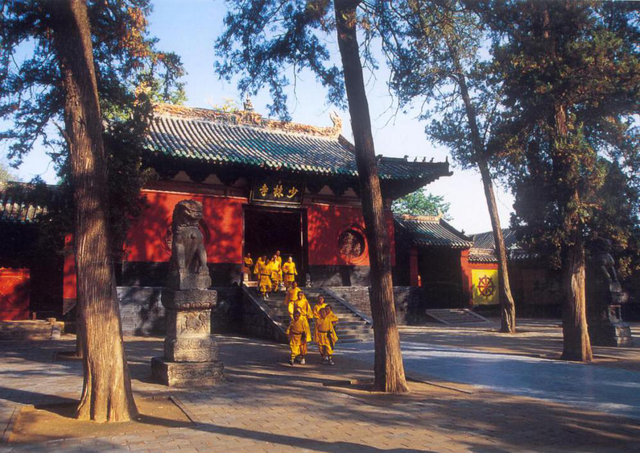 少林寺在河南省郑州市登封市,是我国佛教禅宗的祖庭和中国