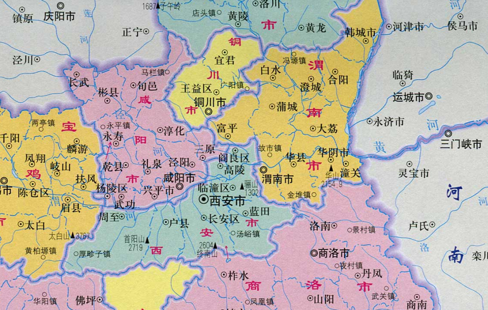 陕西省的区划调整,10个地级市之一,渭南市为何有11个区县?