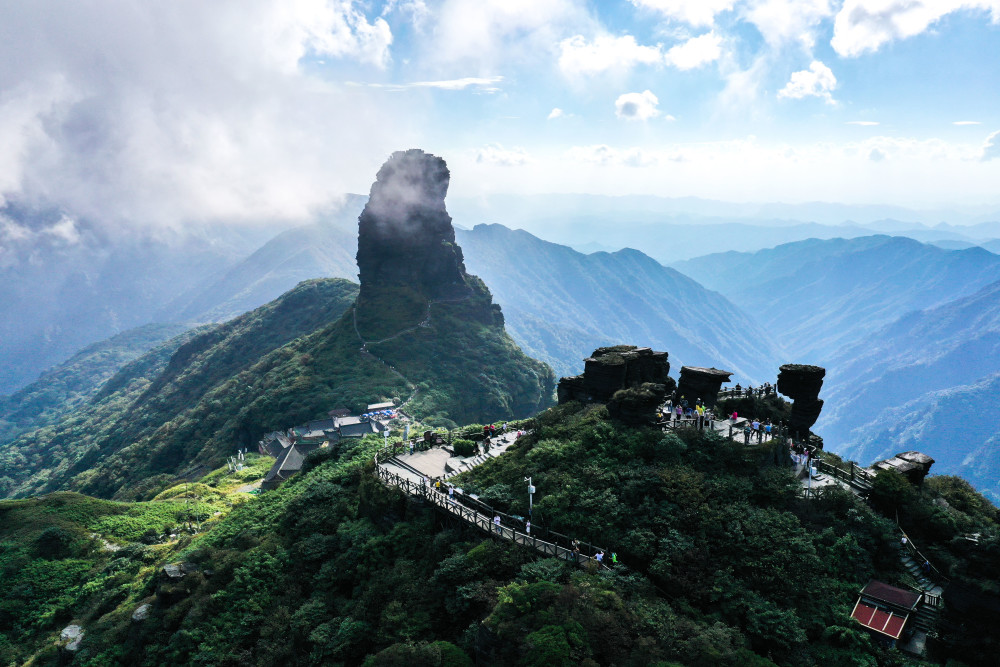 美丽中国云梯万步天路远世界遗产梵净山