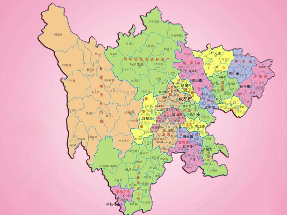 四川省的区划调整,我国23个省之一,为何有18个地级市?